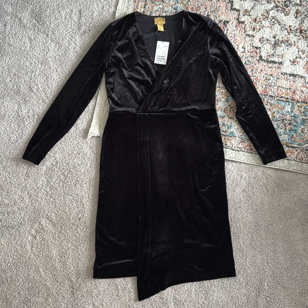 NEW- H&M Gold Label Velvet Dress